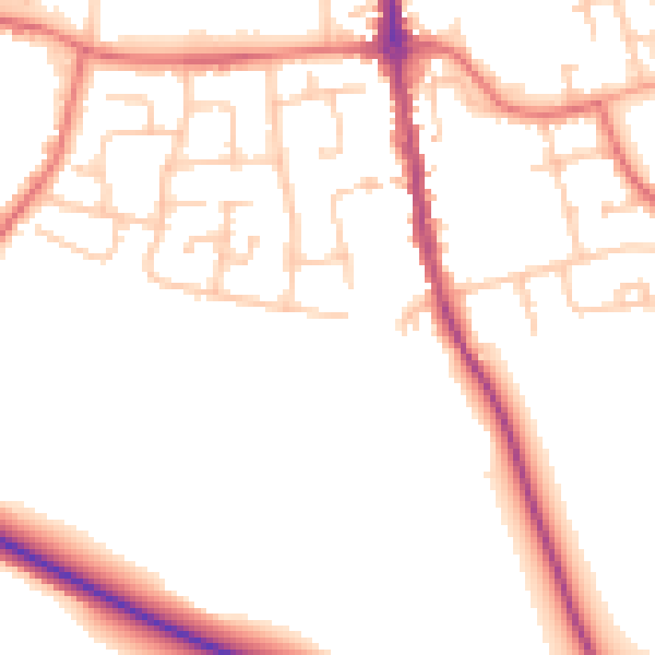 Daytime road noise heatmap for TS11 6DD