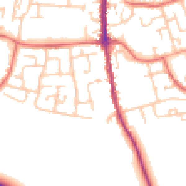 Daytime road noise heatmap for TS11 6DE