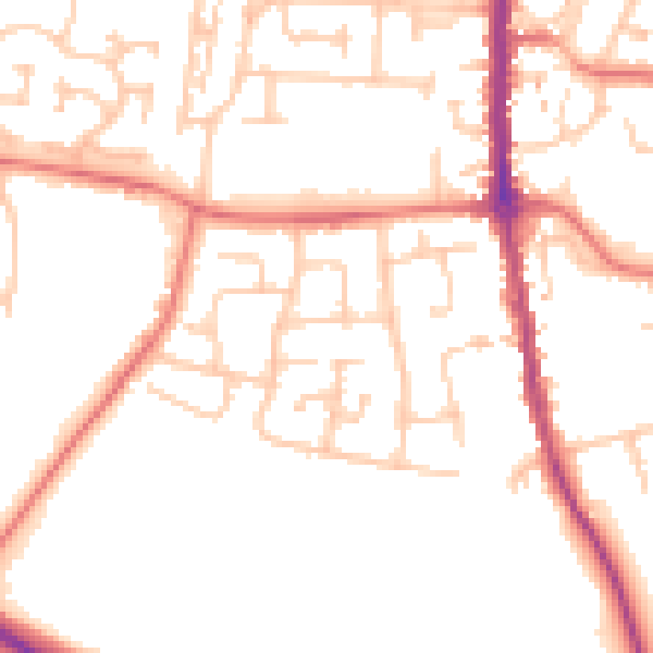 Daytime road noise heatmap for TS11 6DF