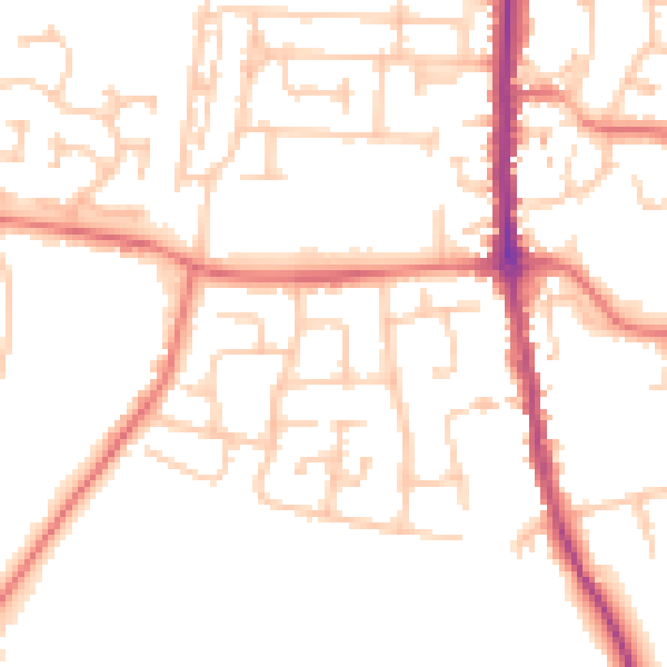 Daytime road noise heatmap for TS11 6DG