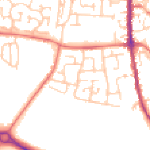 Daytime road noise heatmap for TS11 6DJ