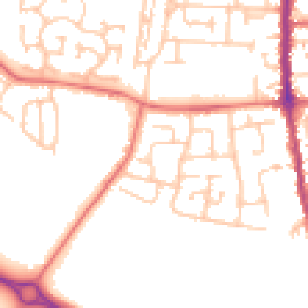 Daytime road noise heatmap for TS11 6DL
