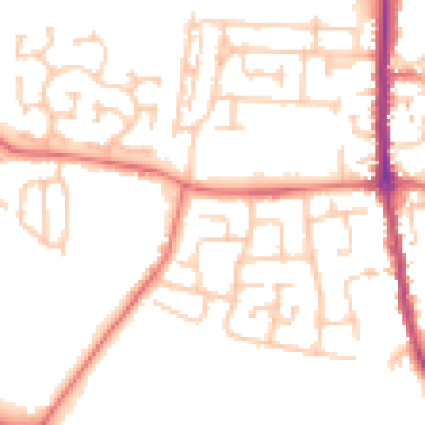 Daytime road noise heatmap for TS11 6DN