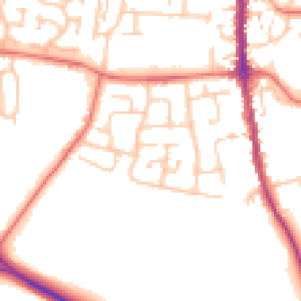Daytime road noise heatmap for TS11 6DP