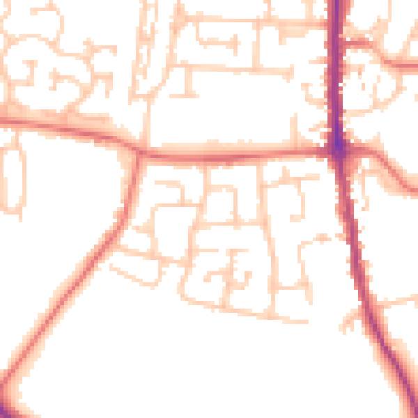Daytime road noise heatmap for TS11 6DQ
