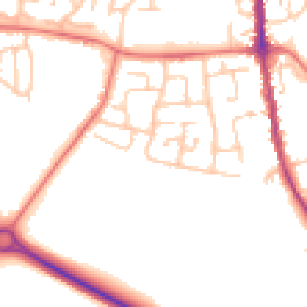 Daytime road noise heatmap for TS11 6DR