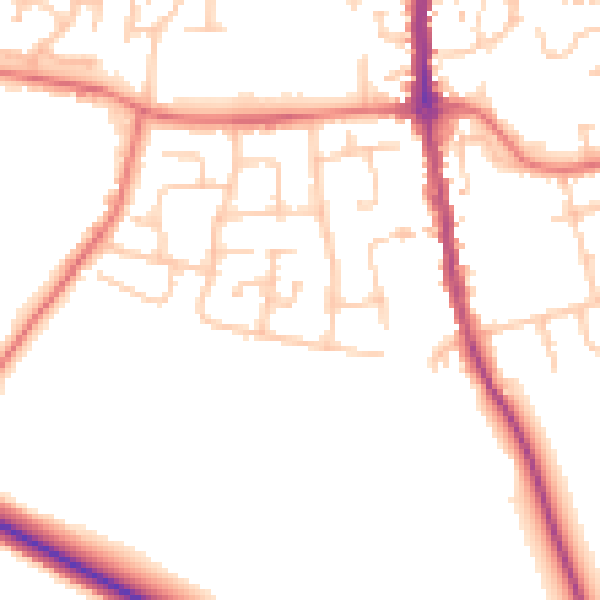 Daytime road noise heatmap for TS11 6DS