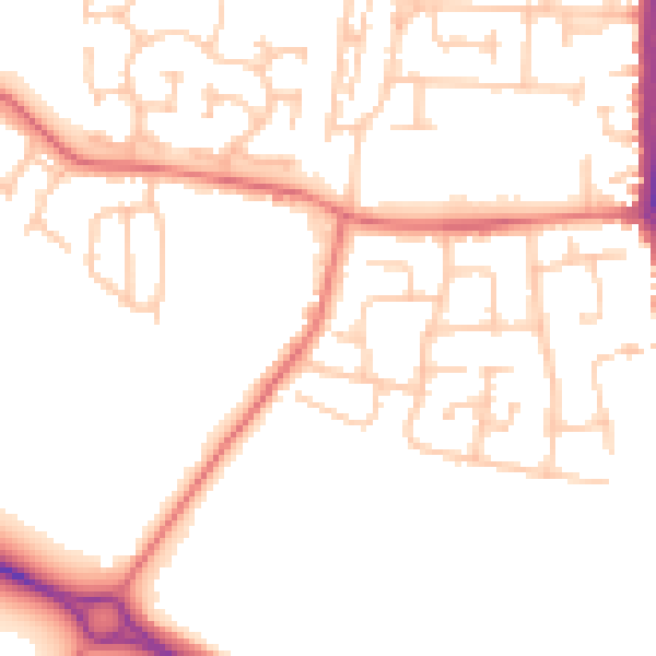 Daytime road noise heatmap for TS11 6DX