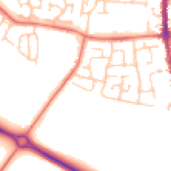 Daytime road noise heatmap for TS11 6DZ