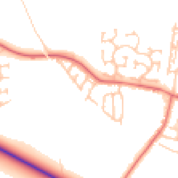 Daytime road noise heatmap for TS11 6EN