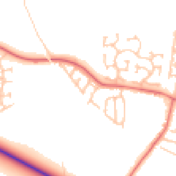 Daytime road noise heatmap for TS11 6ES