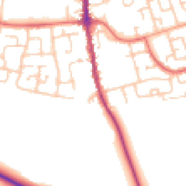 Daytime road noise heatmap for TS11 6JF