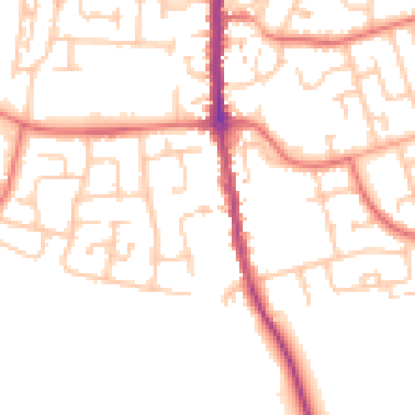 Daytime road noise heatmap for TS11 6JJ