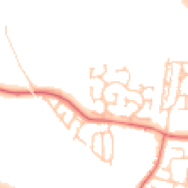 Daytime road noise heatmap for TS11 6NE