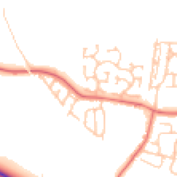 Daytime road noise heatmap for TS11 6NF