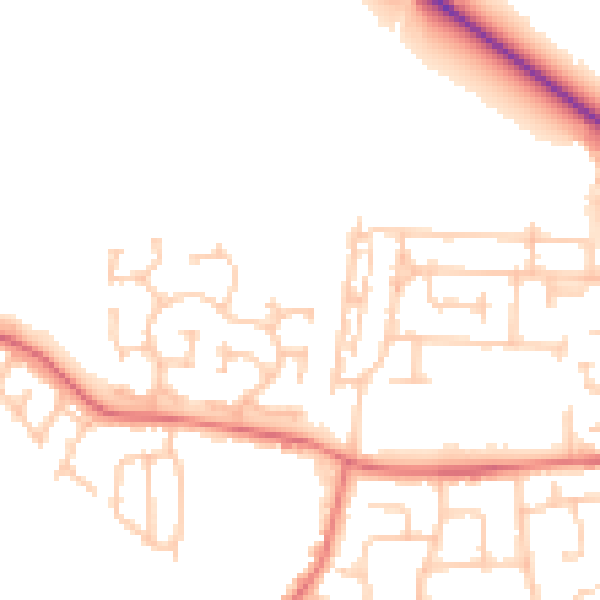 Daytime road noise heatmap for TS11 6NJ