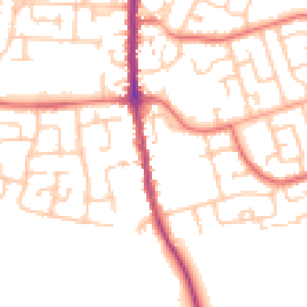 Daytime road noise heatmap for TS11 7BG
