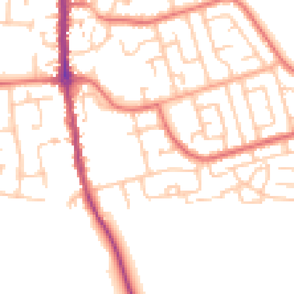 Daytime road noise heatmap for TS11 7BS