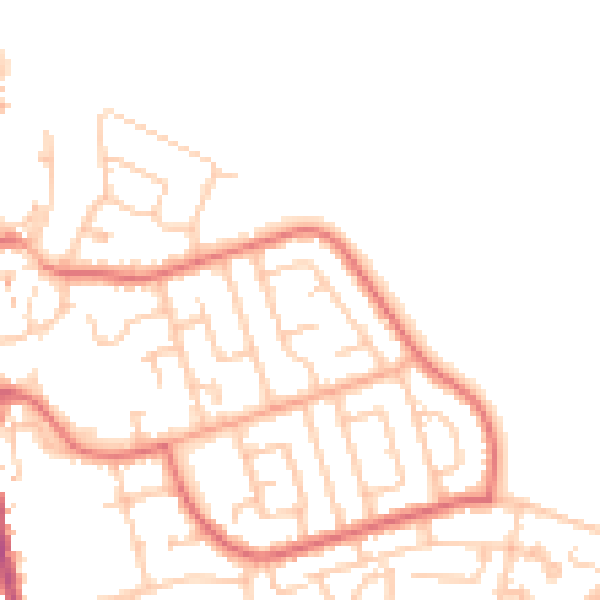 Daytime road noise heatmap for TS11 7DP