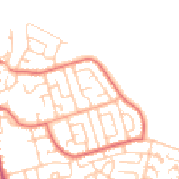 Daytime road noise heatmap for TS11 7ER