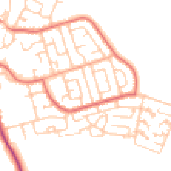 Daytime road noise heatmap for TS11 7HJ