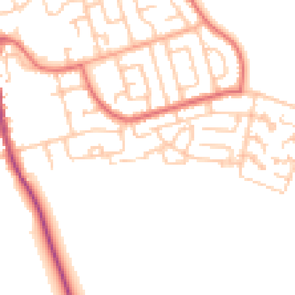 Daytime road noise heatmap for TS11 7HX