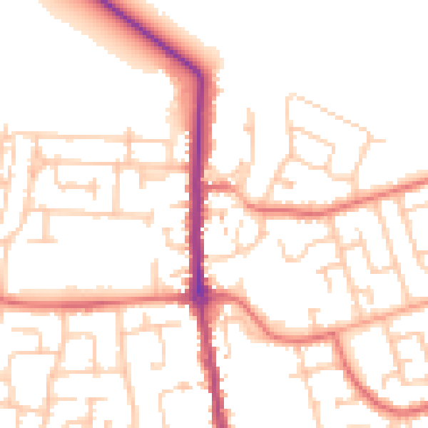 Daytime road noise heatmap for TS11 7ND