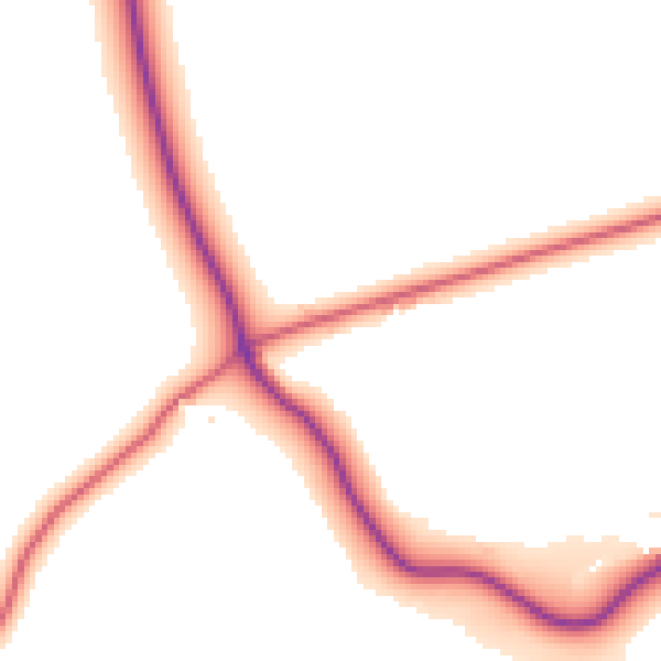 Daytime road noise heatmap for TS11 8AD