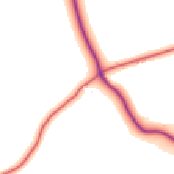 Daytime road noise heatmap for TS11 8AE