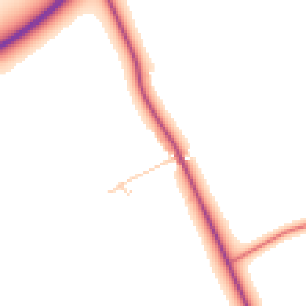Daytime road noise heatmap for TS11 8AJ