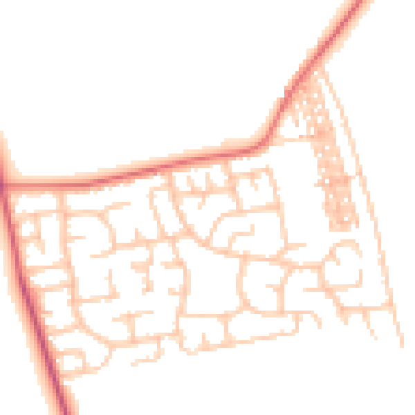 Daytime road noise heatmap for TS11 8BB