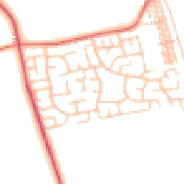 Daytime road noise heatmap for TS11 8BY