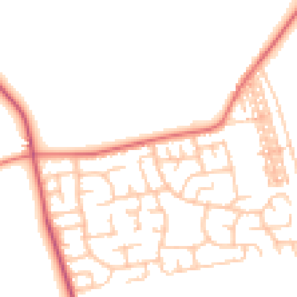 Daytime road noise heatmap for TS11 8DD
