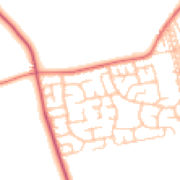 Daytime road noise heatmap for TS11 8DX
