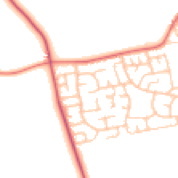 Daytime road noise heatmap for TS11 8DY