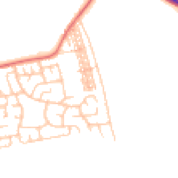 Daytime road noise heatmap for TS11 8EP