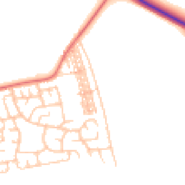Daytime road noise heatmap for TS11 8ES