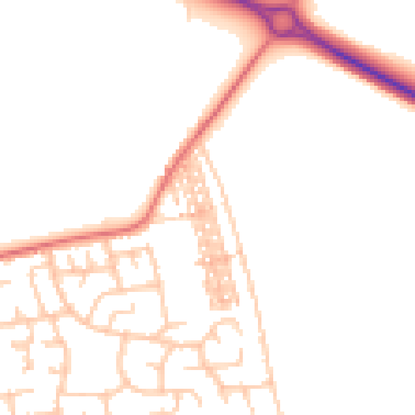 Daytime road noise heatmap for TS11 8ET