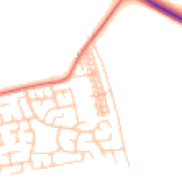 Daytime road noise heatmap for TS11 8HA