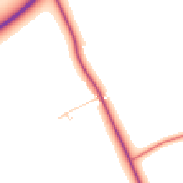 Daytime road noise heatmap for TS11 8HE