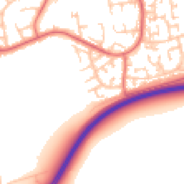 Daytime road noise heatmap for TS11 8HL