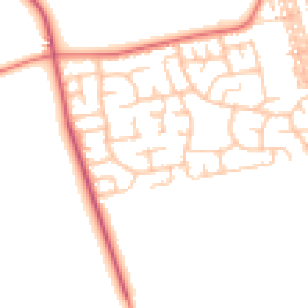 Daytime road noise heatmap for TS11 8HN