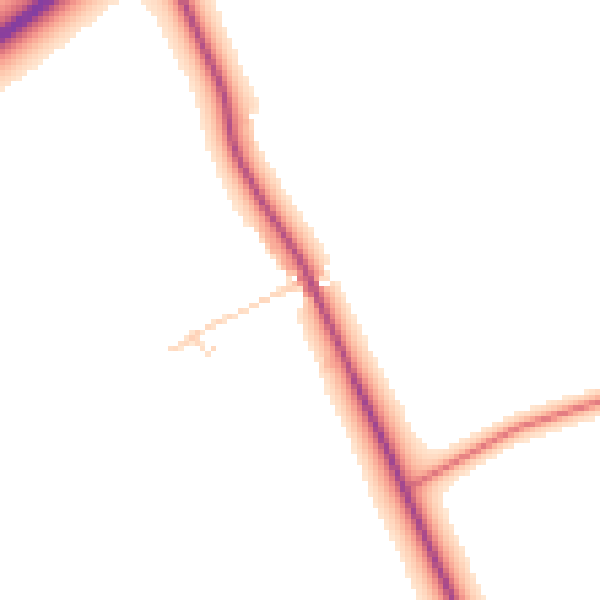 Daytime road noise heatmap for TS11 8HQ