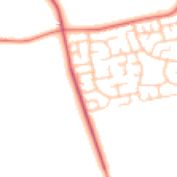 Daytime road noise heatmap for TS11 8HS