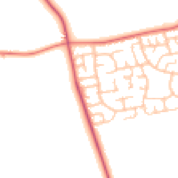 Daytime road noise heatmap for TS11 8HU