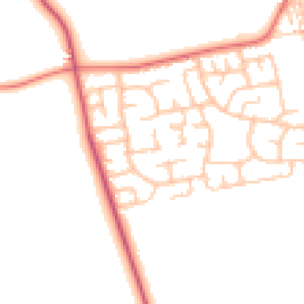 Daytime road noise heatmap for TS11 8HY