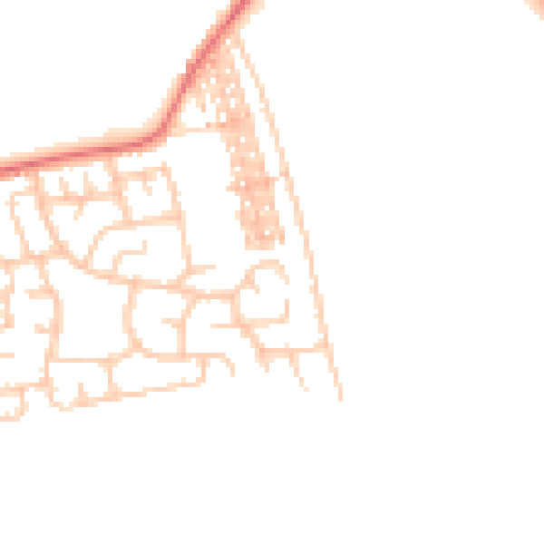 Daytime road noise heatmap for TS11 8JE