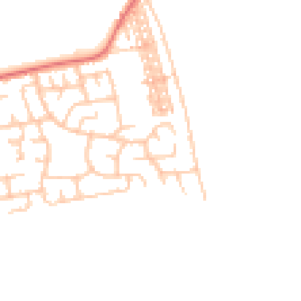 Daytime road noise heatmap for TS11 8JG