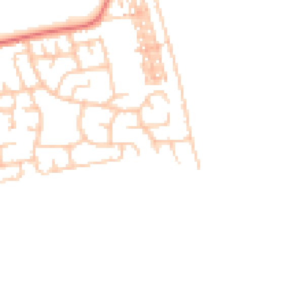 Daytime road noise heatmap for TS11 8JL