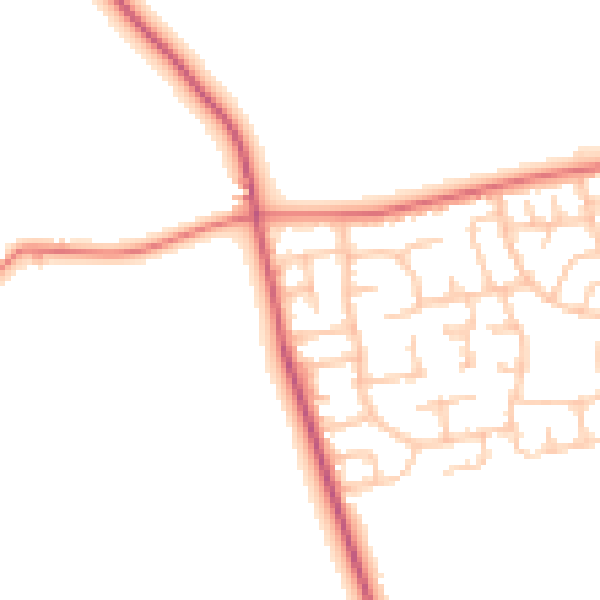 Daytime road noise heatmap for TS11 8JS
